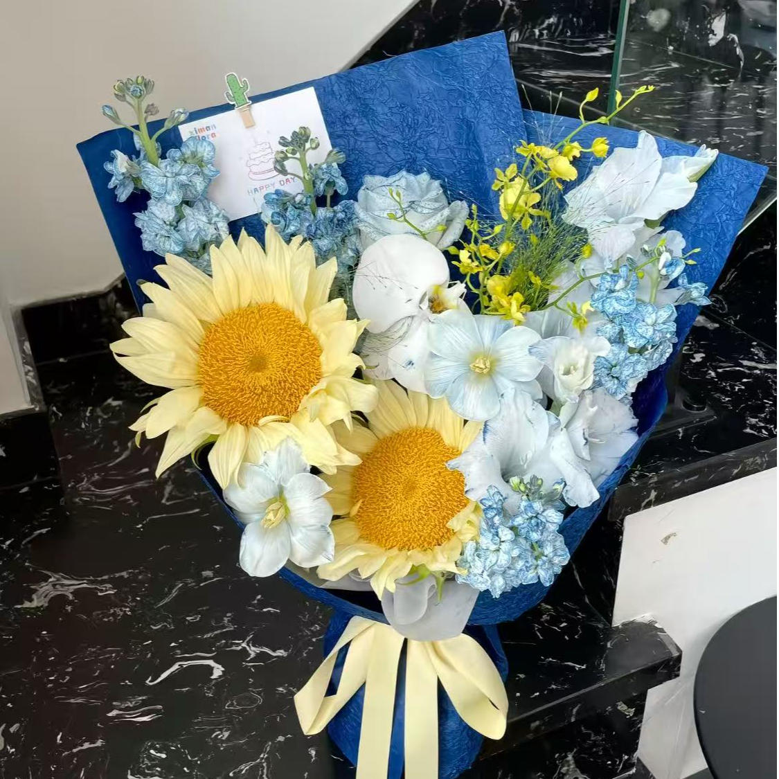 【1帮1】石纹纸褶皱肌理鲜花花束包装花店包花纸 