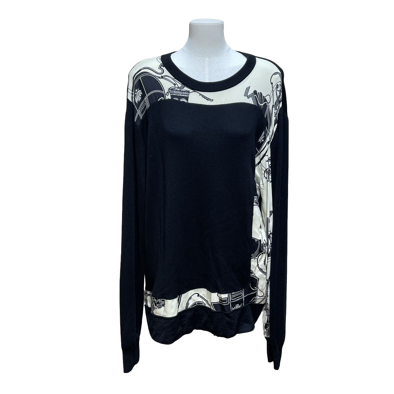 99新 Hermes/爱马仕 蔚蓝/针织衫/L码/LZ1223R9992