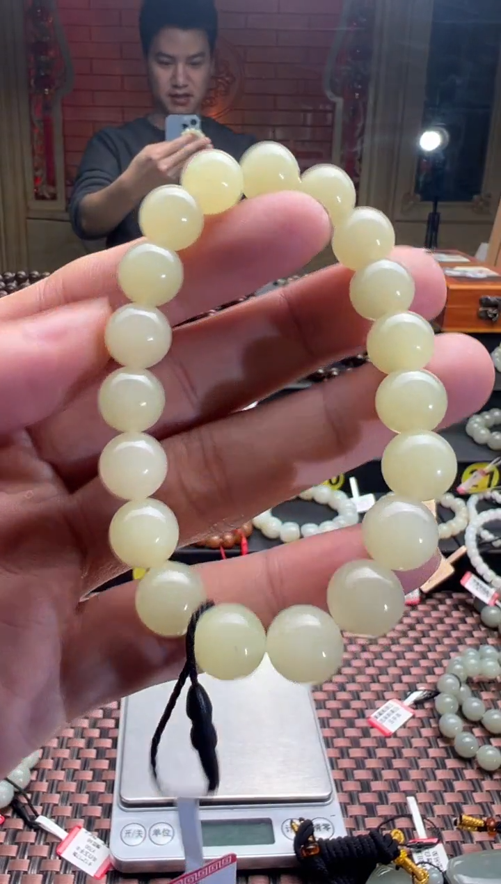 【闪购商品】和田玉手串未镶嵌若羌黄口手串卡10