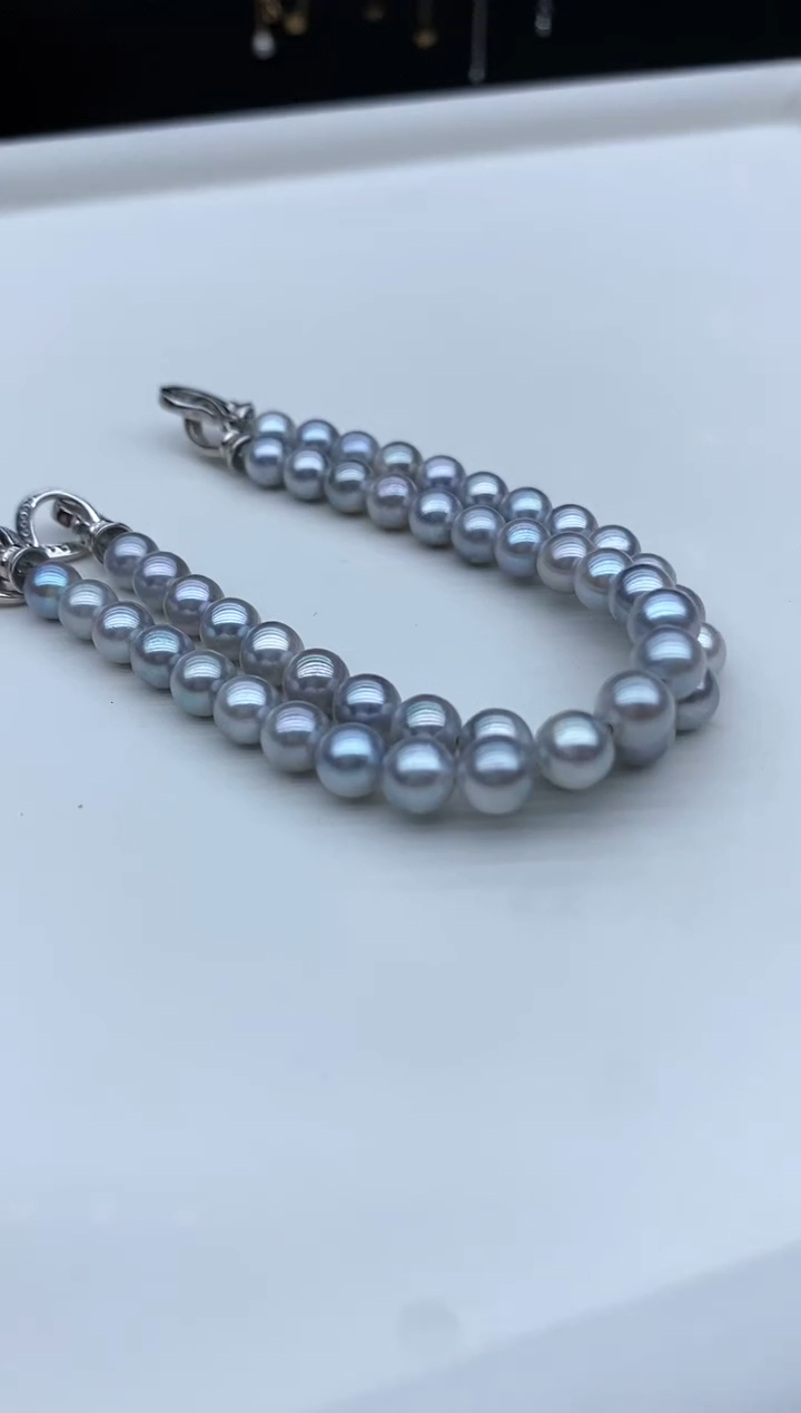 【闪购商品】海水珍珠手链银S925镶嵌5.5-6mm