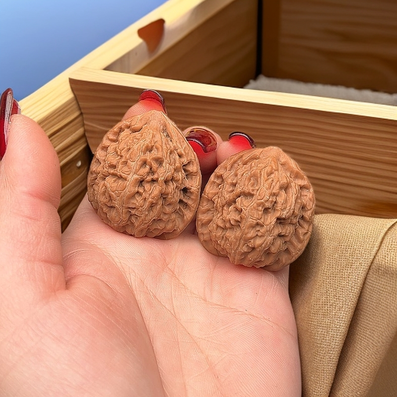 文玩核桃把件水龙文35尖磕碰