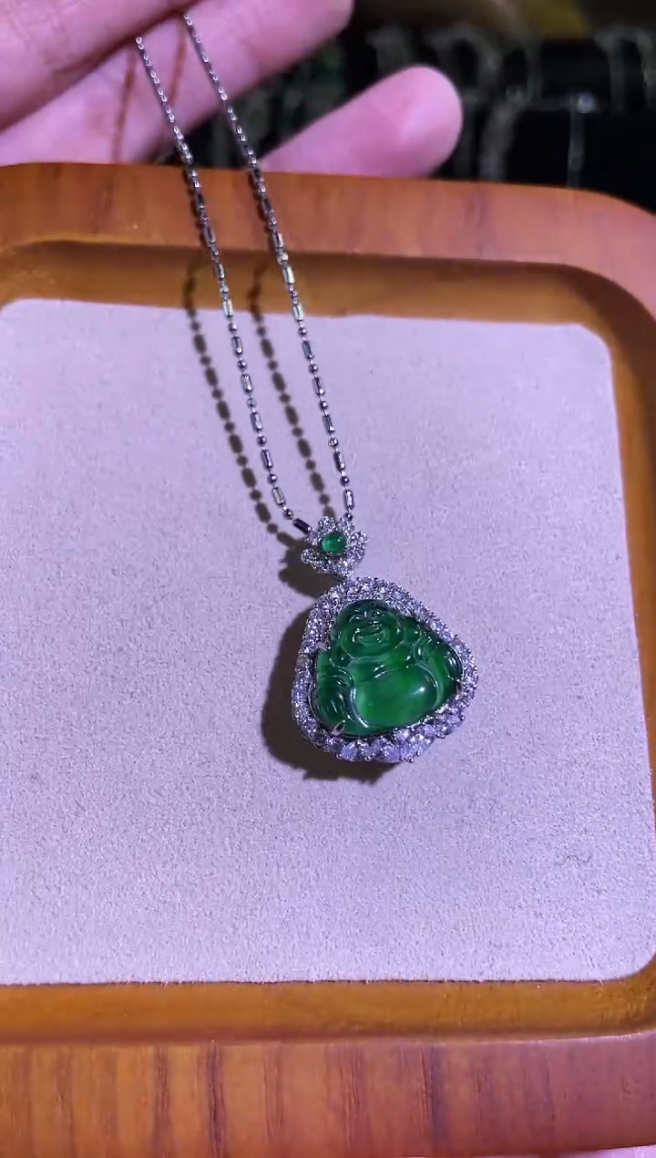 【闪购商品】翡翠吊坠(不含链)银S925镶嵌吊坠