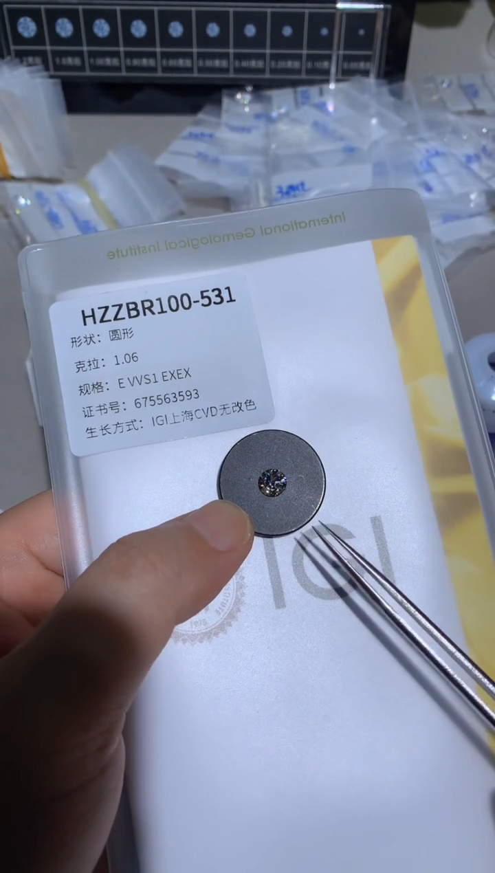 【闪购商品】实验室培育钻石裸石未镶嵌1.06E675563593