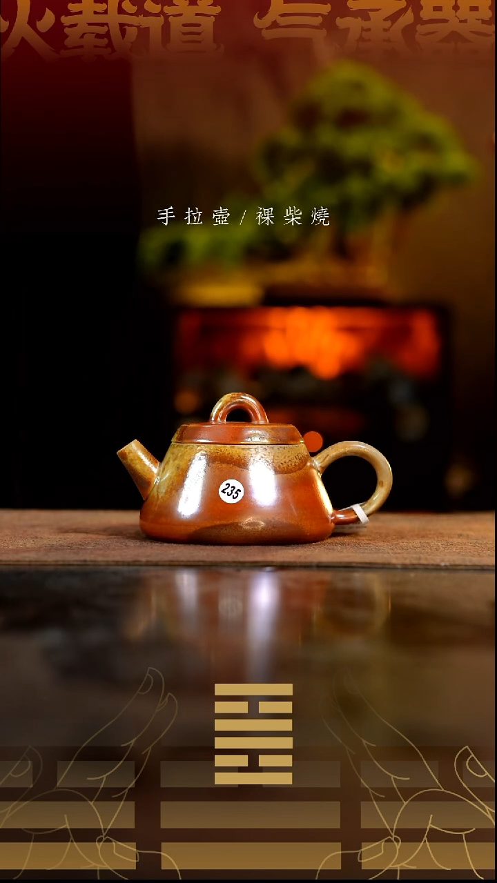 夸烧柴烧横瓢壶235