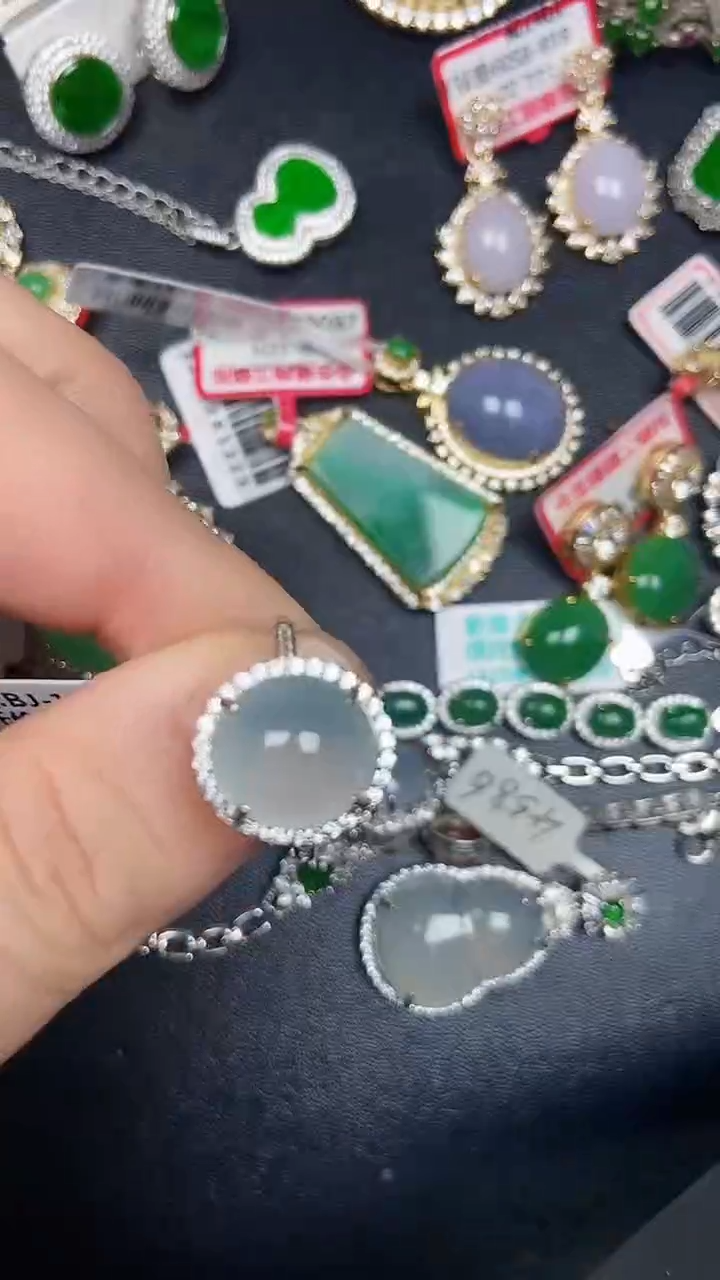 银S925镶嵌戒指翡翠1680