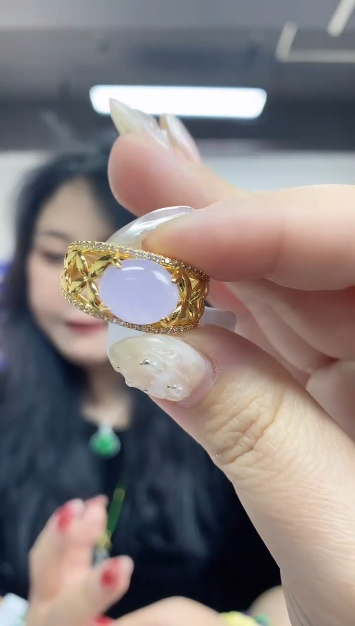 【闪购商品】翡翠戒指未镶嵌多样性发其一颜色微差