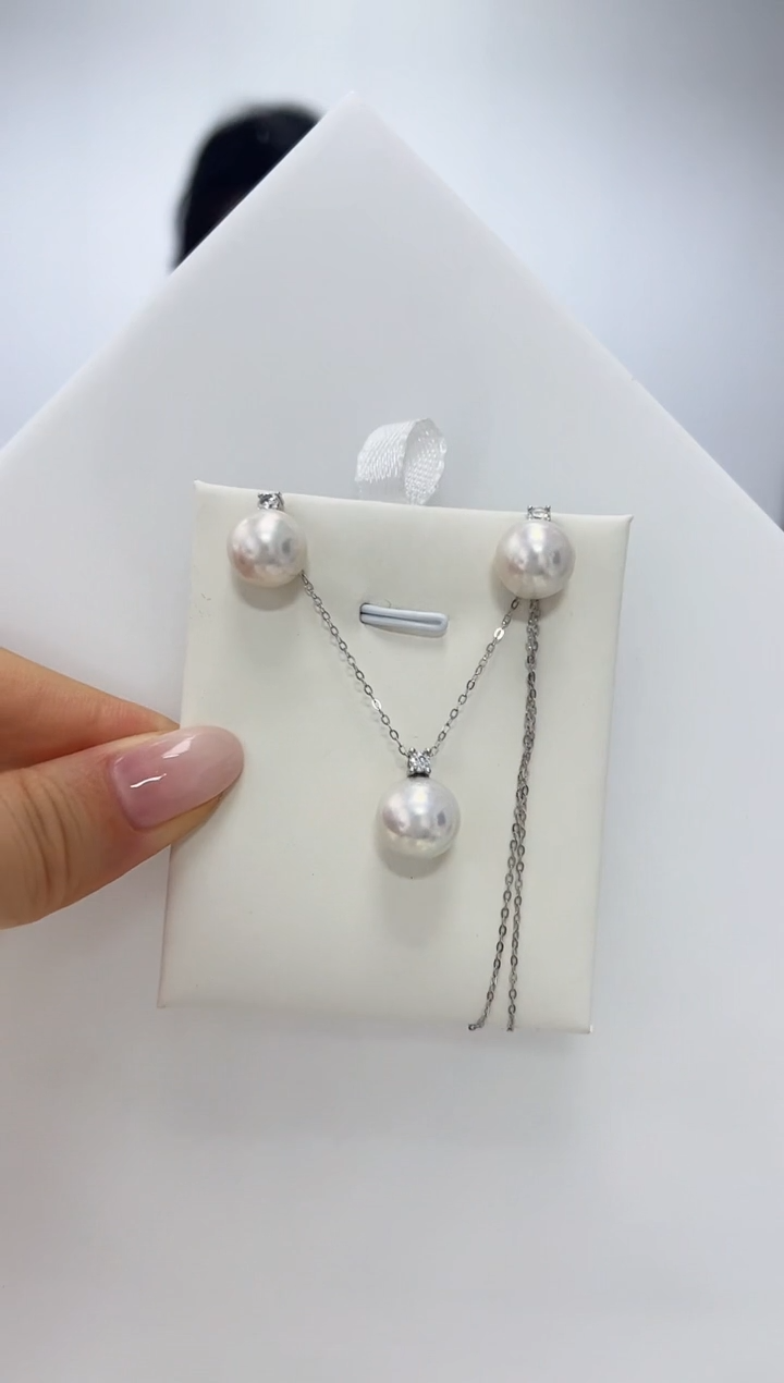 【闪购商品】淡水珍珠DA银S925镶嵌套装 B689