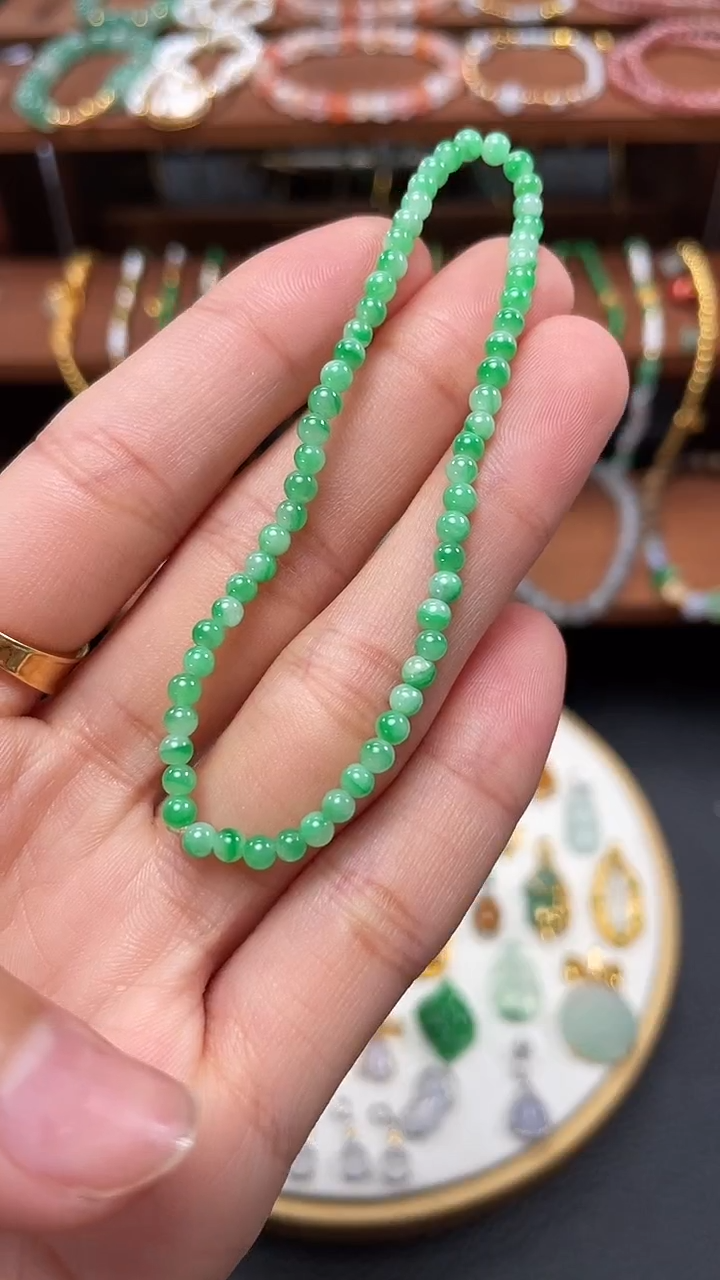 【闪购商品】翡翠套链未镶嵌一个  JK410