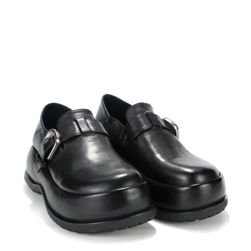 烟斗铭品 水洗马皮厚底增高女款时尚简约百搭包头勃肯鞋1988-11