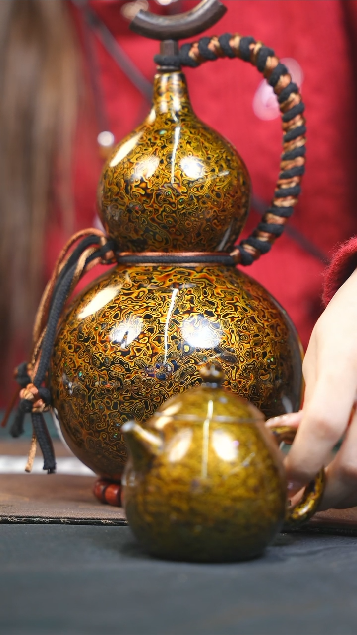 【闪购商品】WP449大漆酒葫芦+龙蛋壶