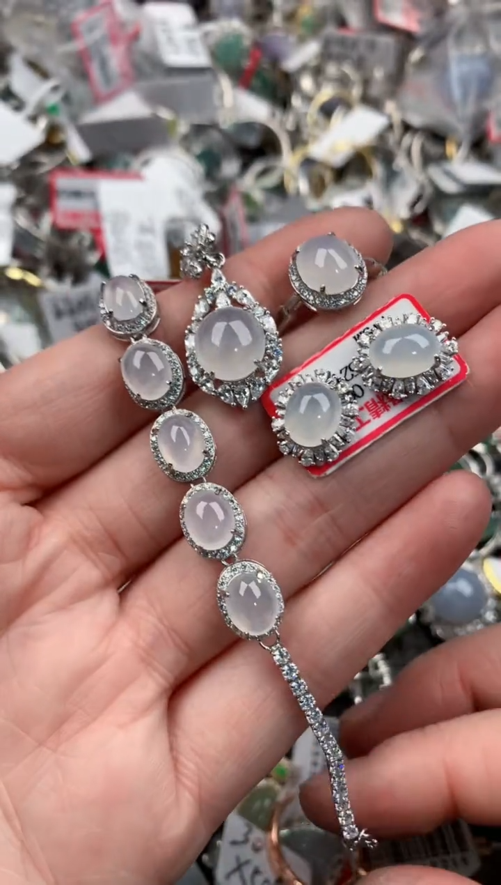 银S925镶嵌戒指翡翠12                  5