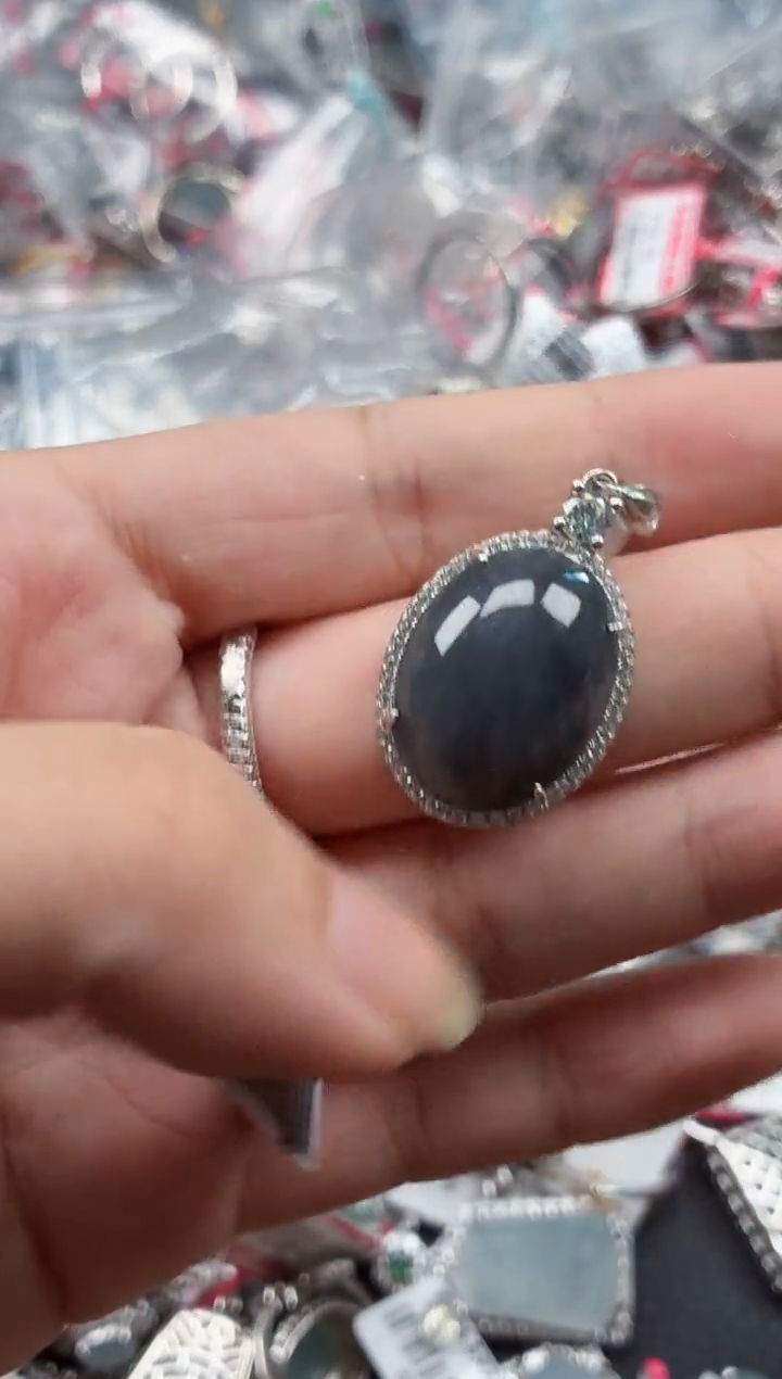 银S925镶嵌戒指翡翠天然A货缅甸翡翠