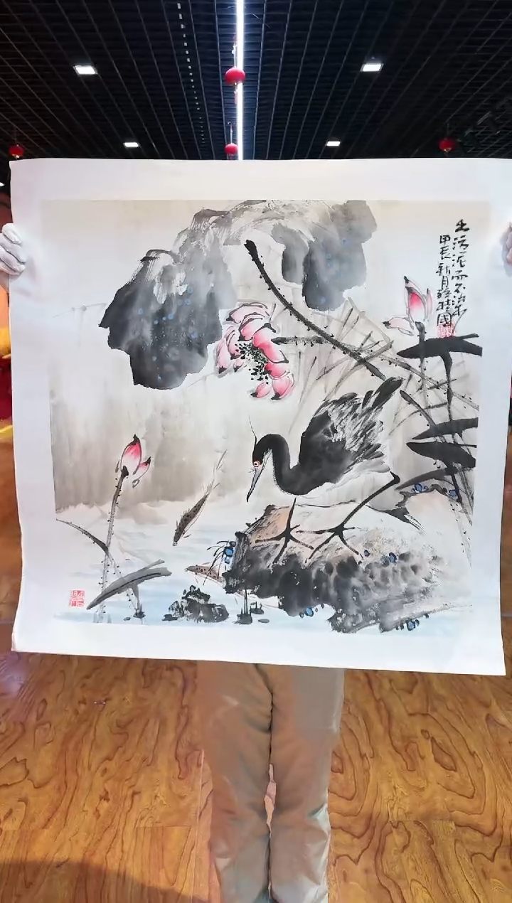 【闪购商品】国画孙桂国老师字画，带亲笔合影证书16-12