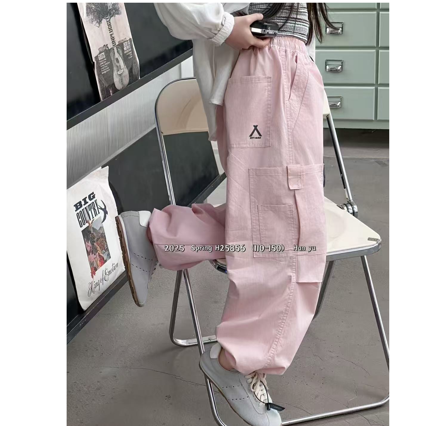 女童工装裤2025春秋装新款儿童春季外穿长裤女孩洋气春装洋气裤子