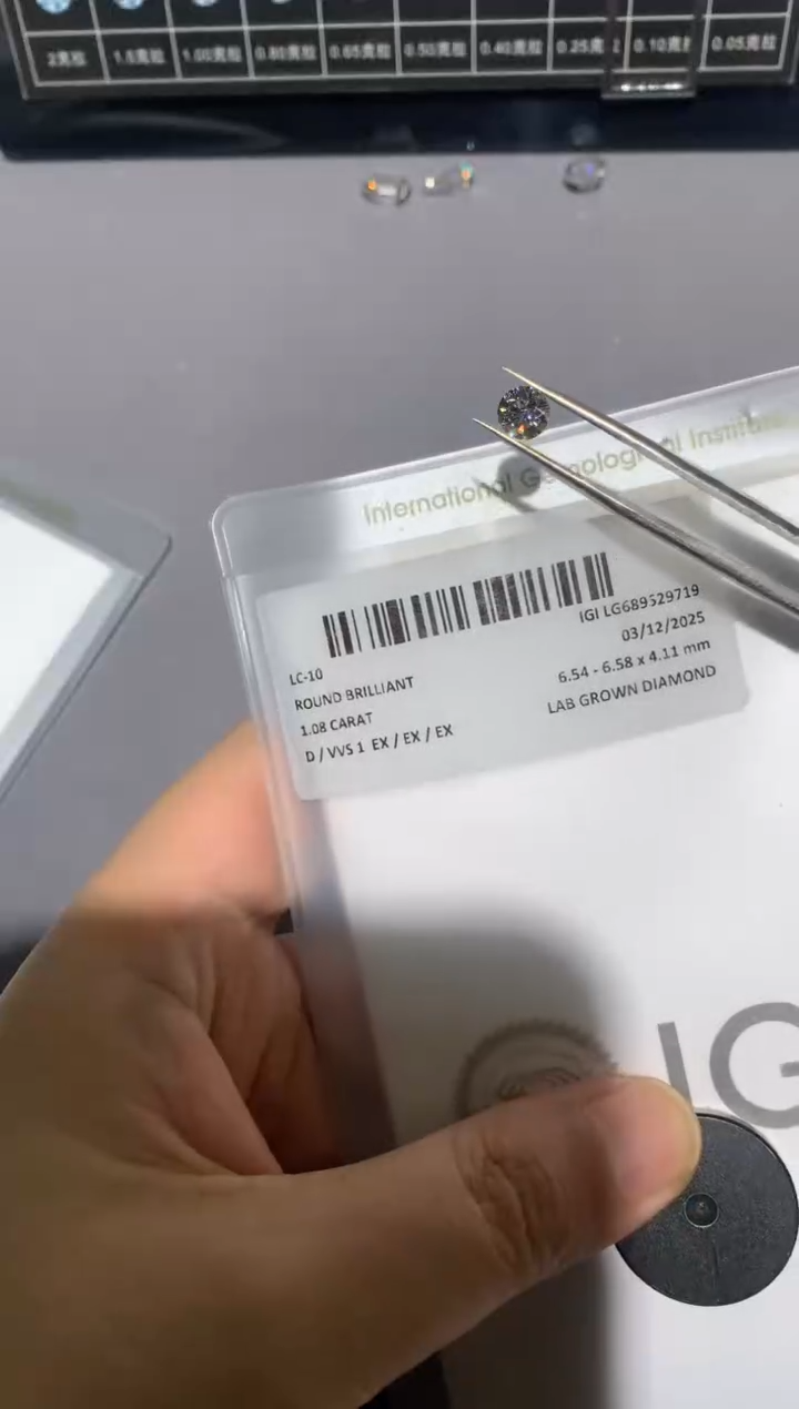 实验室培育钻石裸石未镶嵌1.08D689529719