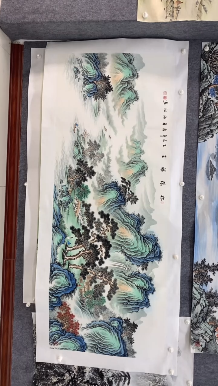 国画福利！原价499 沈泳江 手绘 小六尺180*70cm