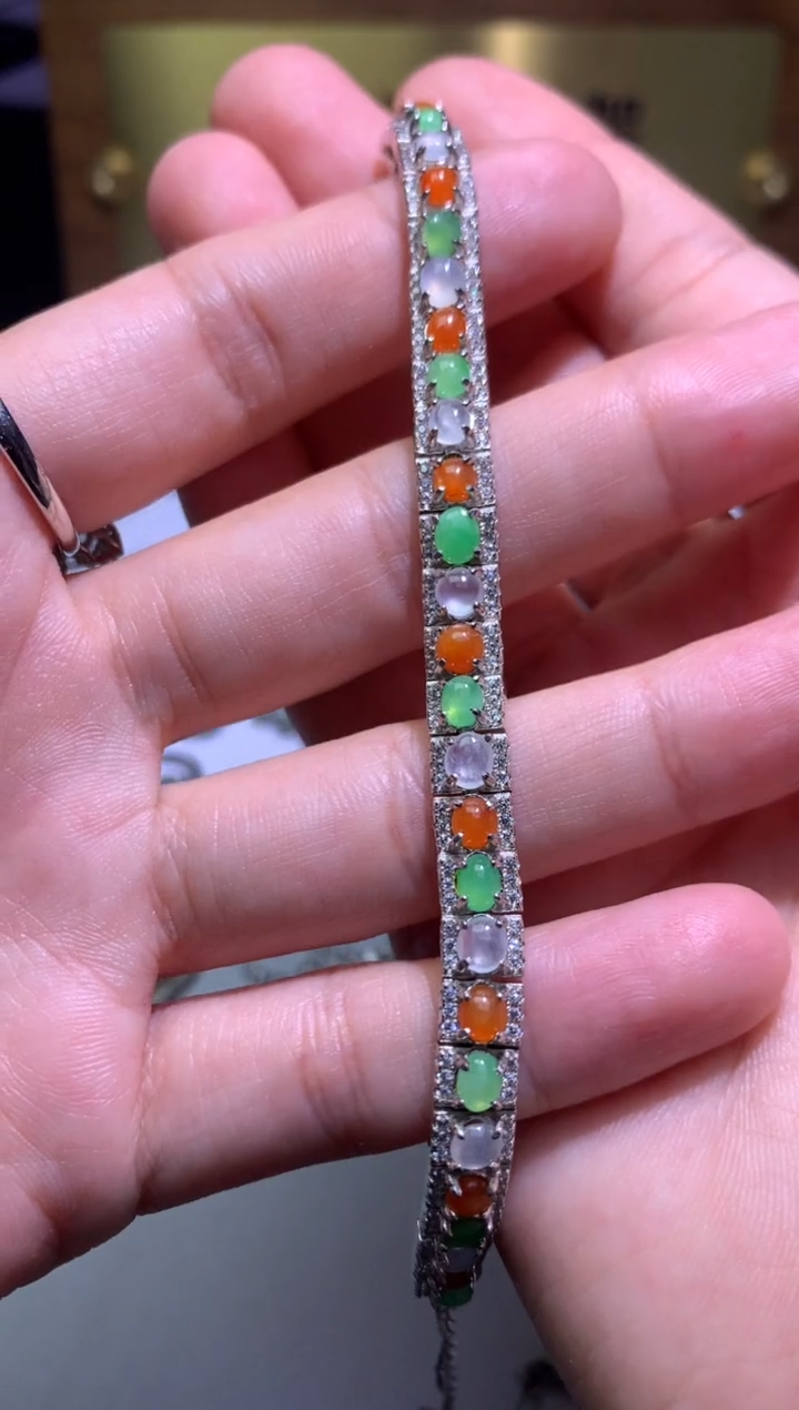 【闪购商品】翡翠颈饰银S925镶嵌净货