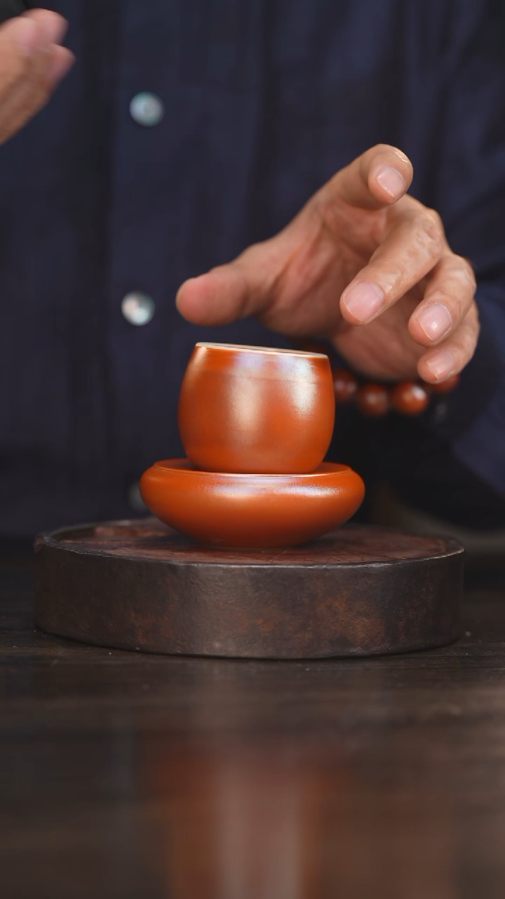 【闪购商品】杯33柴房陶瓷丨金红转转杯