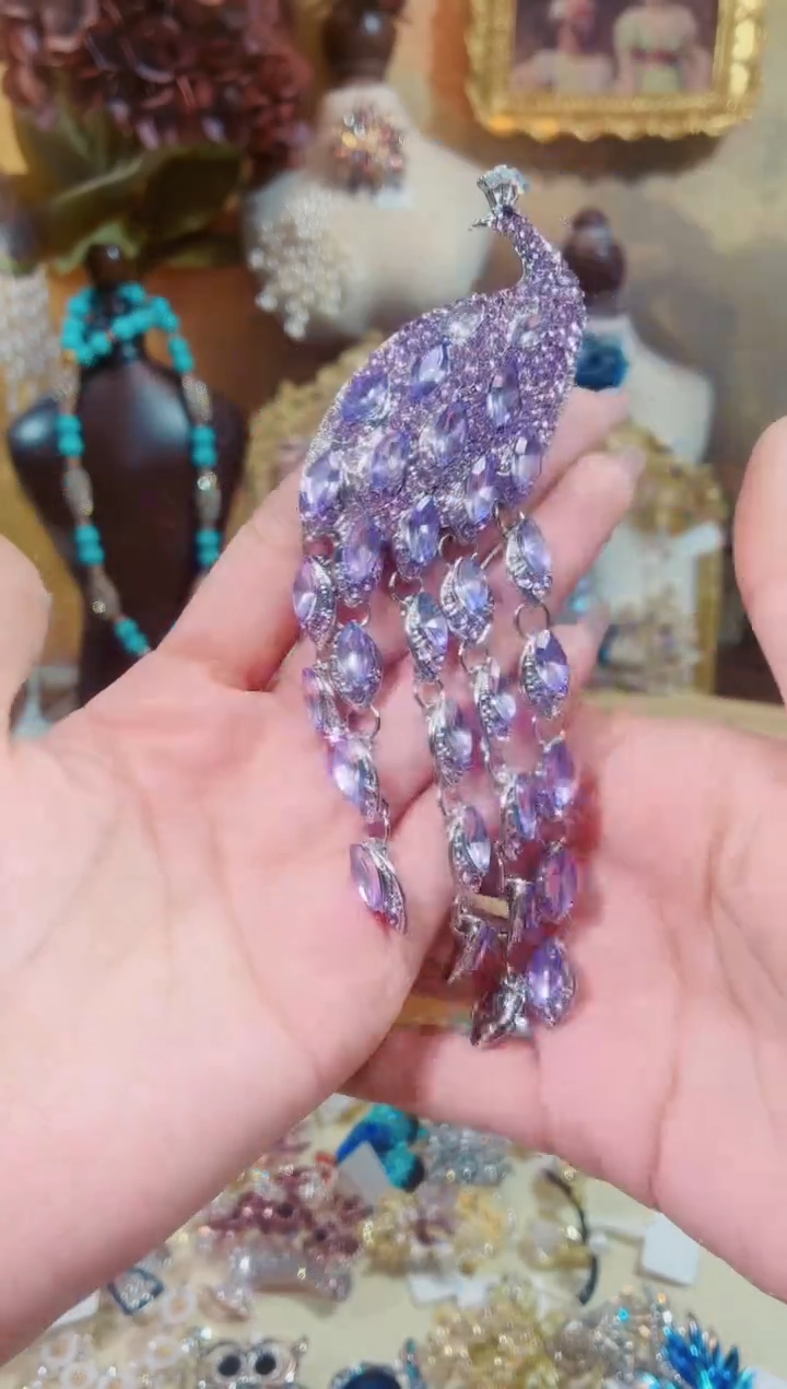 合成立方氧化锆铜合金紫色孔雀