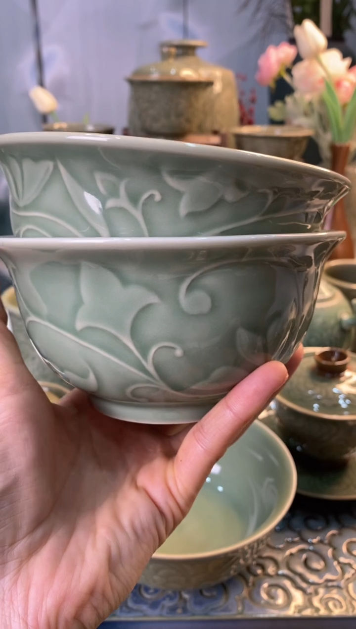 【闪购商品】b000022玉兰碗5.5英寸微瑕2只