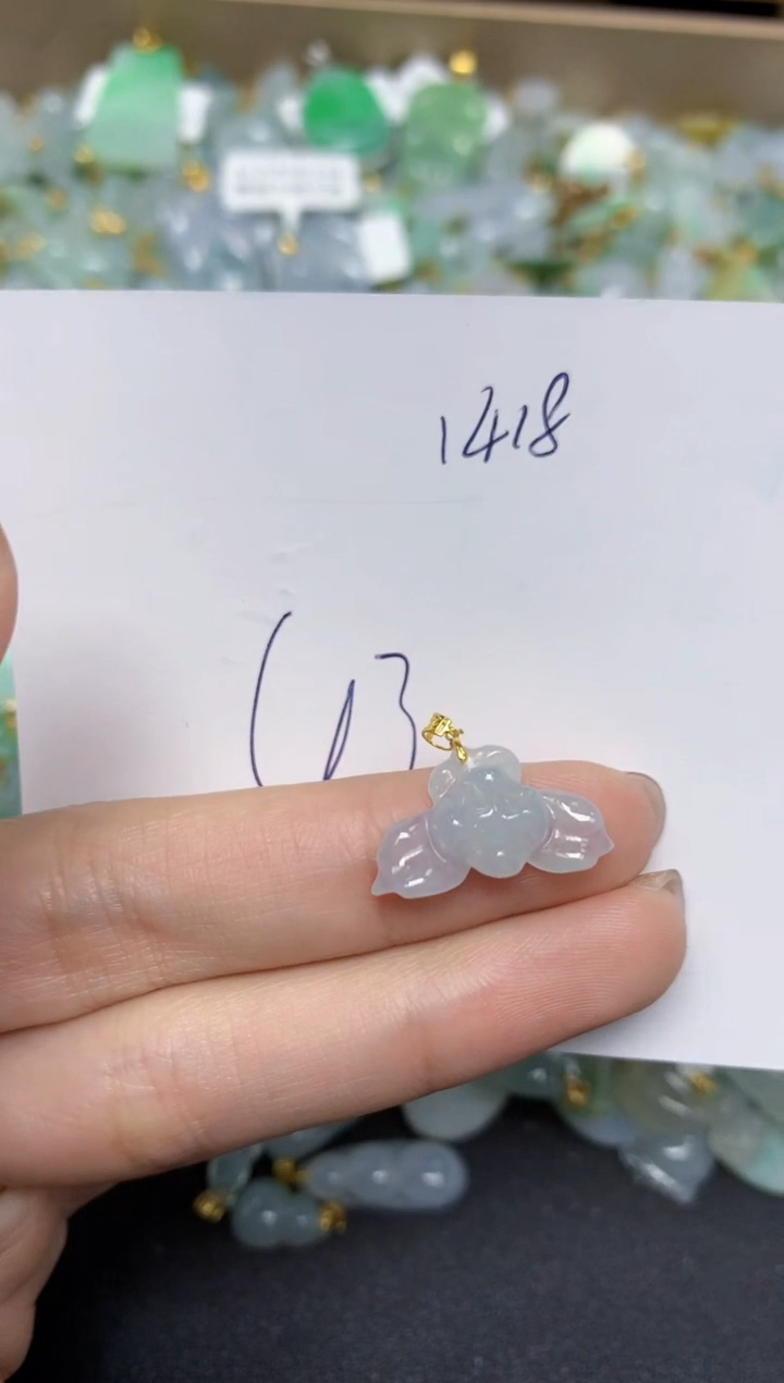 【闪购商品】翡翠颈饰18K金镶嵌 天然翡翠A货