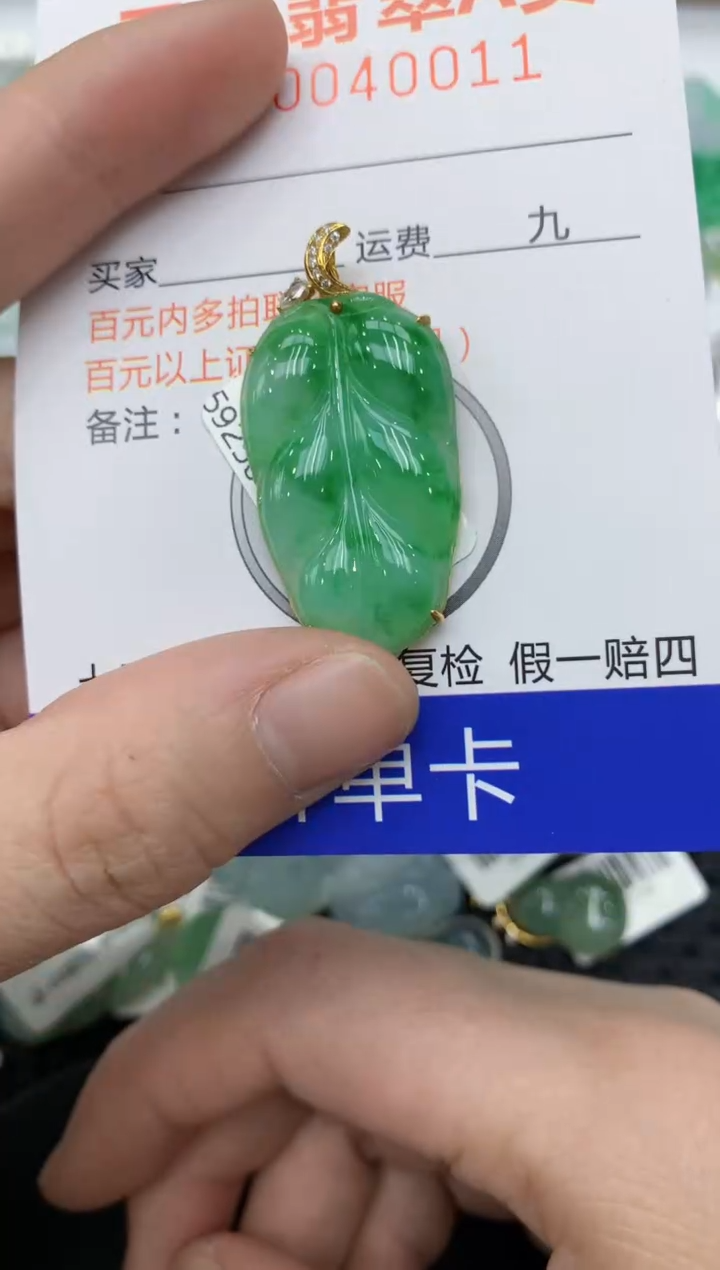 【闪购商品】翡翠颈饰18K金镶嵌11111111