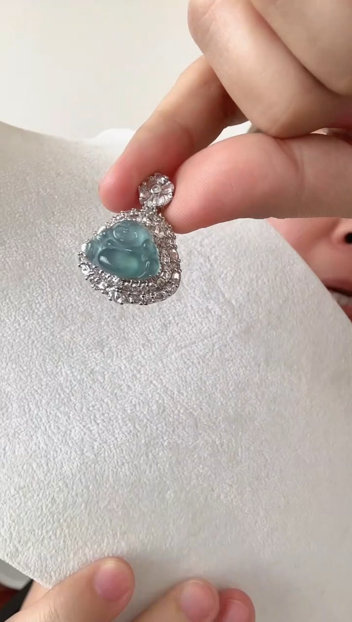 翡翠未镶嵌吊坠(不含链)佛公