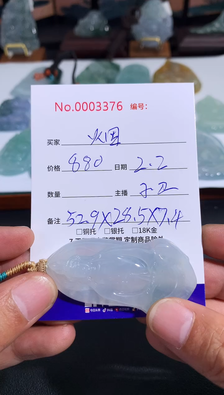 【闪购商品】翡翠颈饰未镶嵌烟
