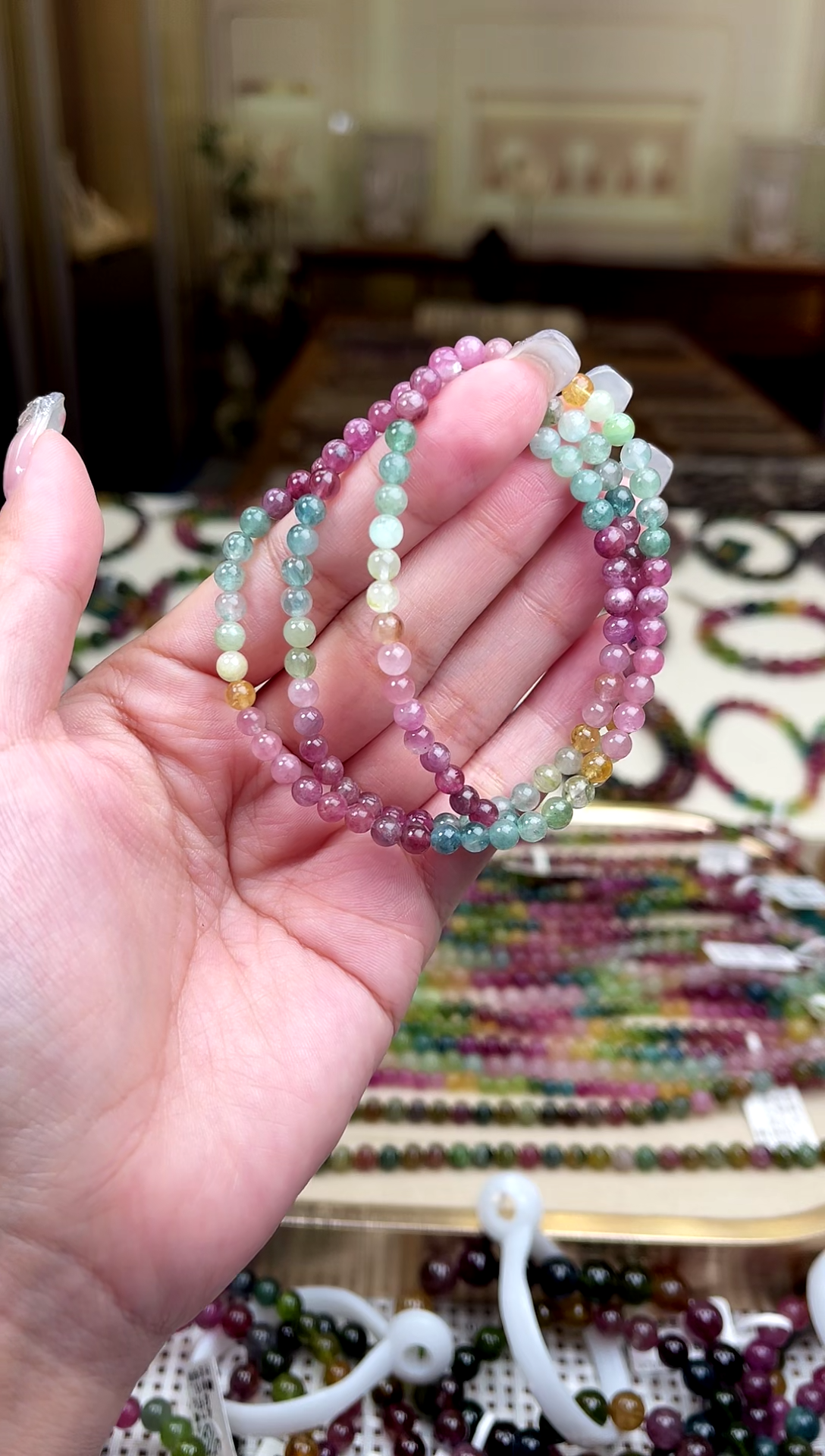 【闪购商品】碧玺/未镶嵌4mm+碧玺多圈多样性发货