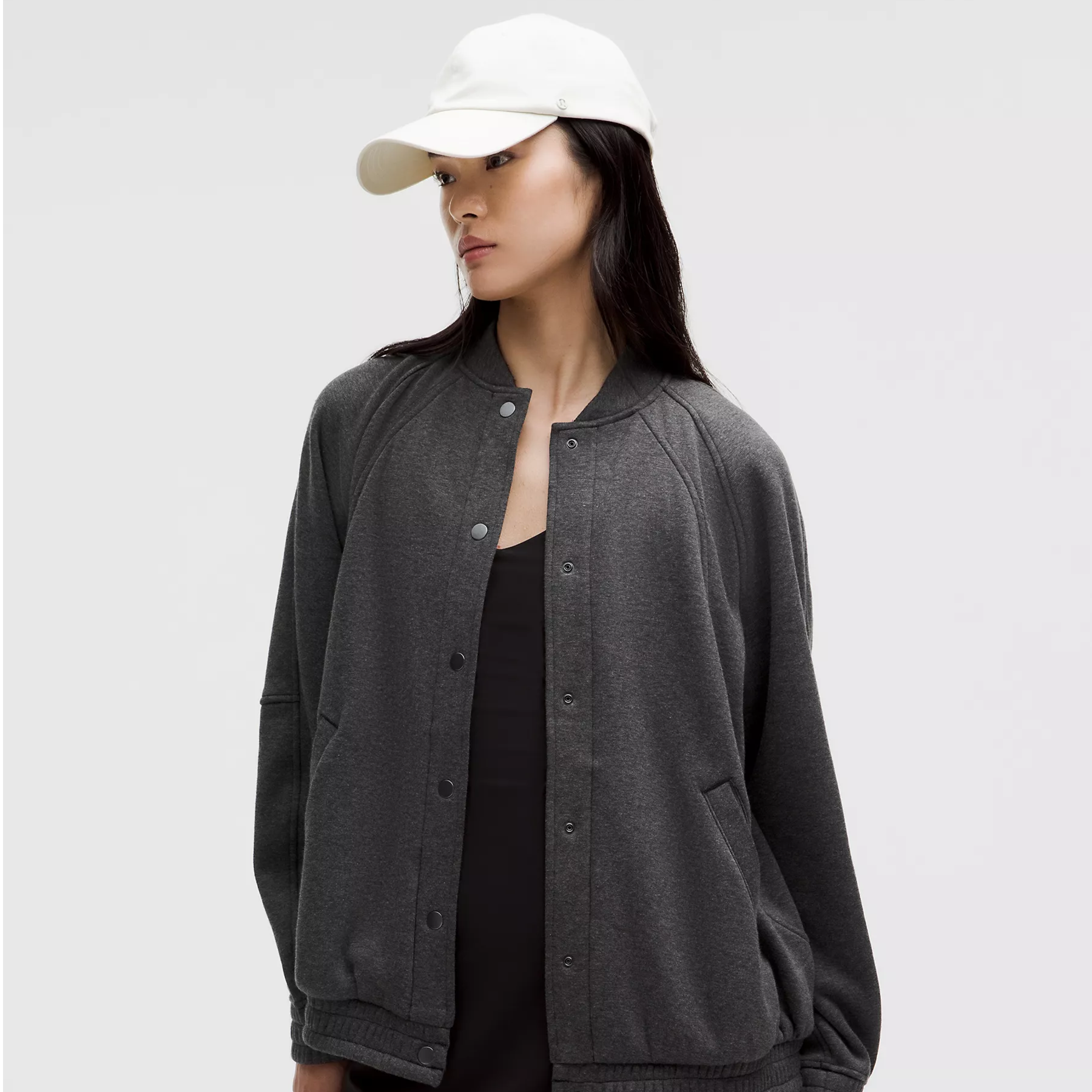 lululemon/露露乐蒙Scuba圆领全按扣长袖休闲百搭夹克棒球服加绒