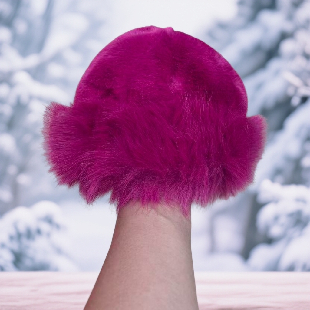 1889毛绒帽子遮耳帽秋冬防寒时尚百搭盆帽保暖针织贝雷帽