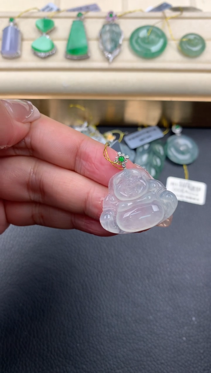 【闪购商品】翡翠颈饰18K金镶嵌D743