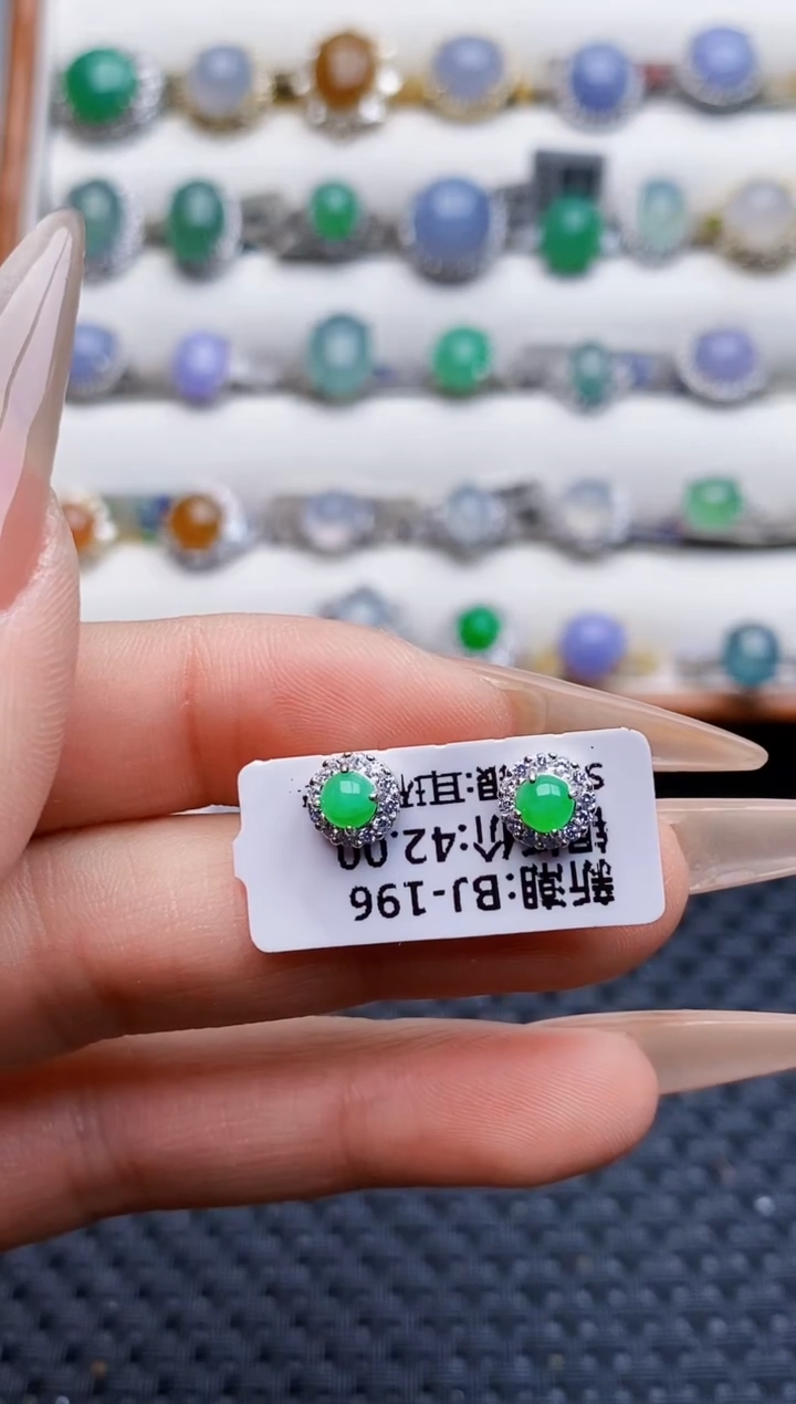 银S925镶嵌戒指翡翠1522