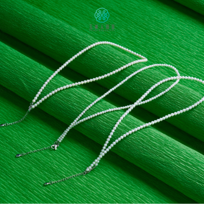 石惑珠宝+珍珠项链约3mm~%多样性发一~介意勿拍