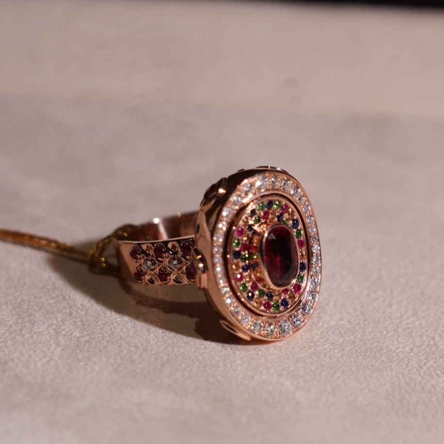 【新疆马爷珠宝】18k金红宝石戒指