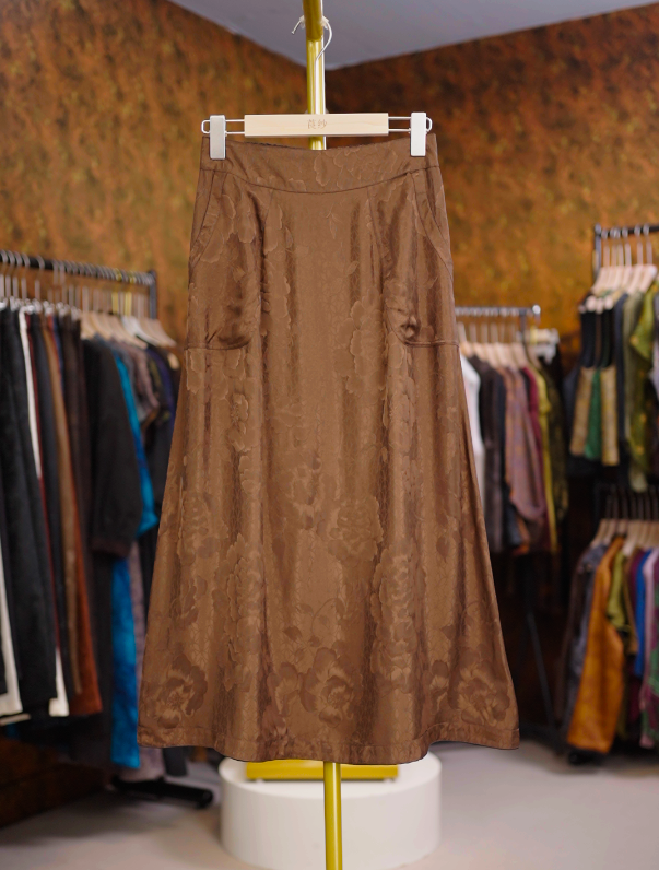 【墨阑】国风新中式复古气质百搭双面穿半身裙女356