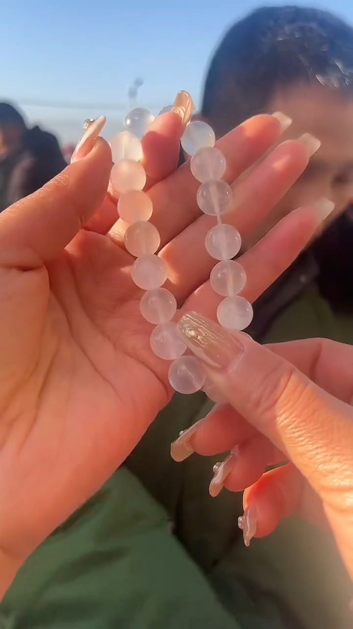 【闪购商品】手链未镶嵌月光石天然蓝月光手串多样性发一11mm