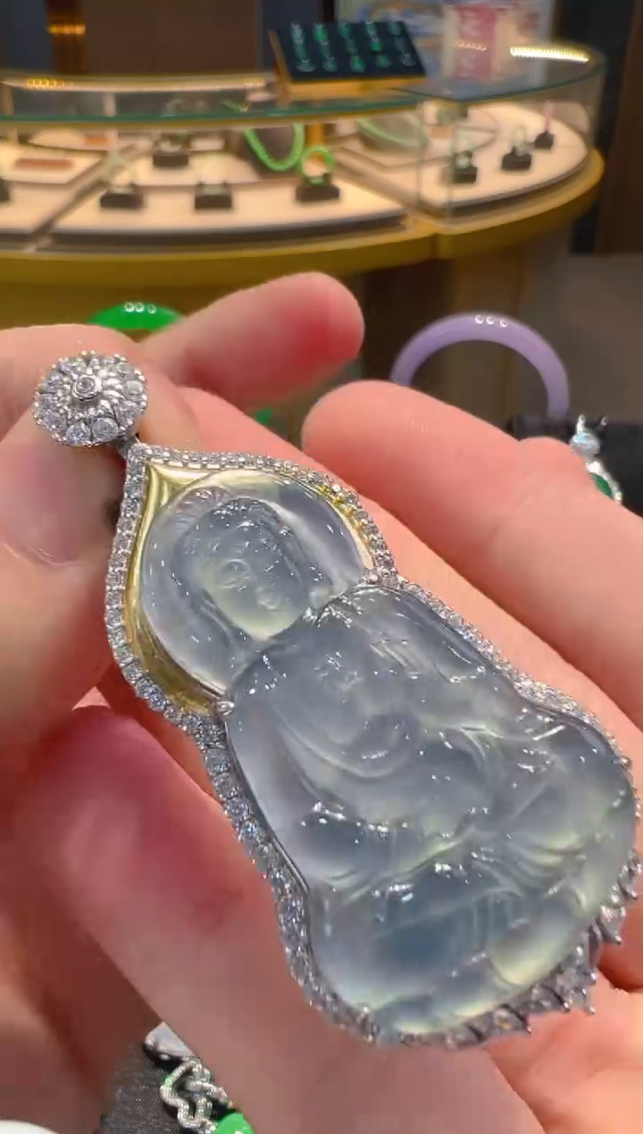 【闪购商品】翡翠银S925镶嵌吊坠(不含链)    