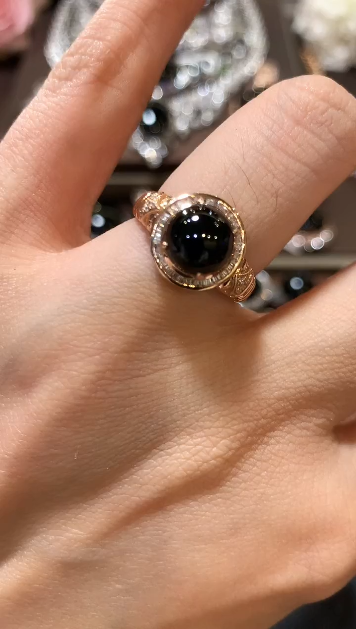 18K金镶嵌戒指翡翠m34   