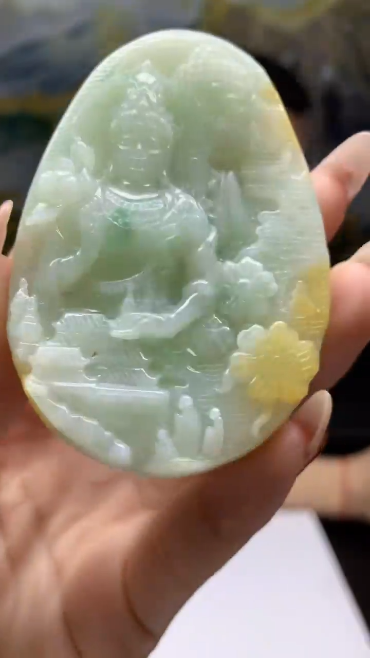 【闪购商品】定制翡翠未镶嵌1064ry-毛货挂件62