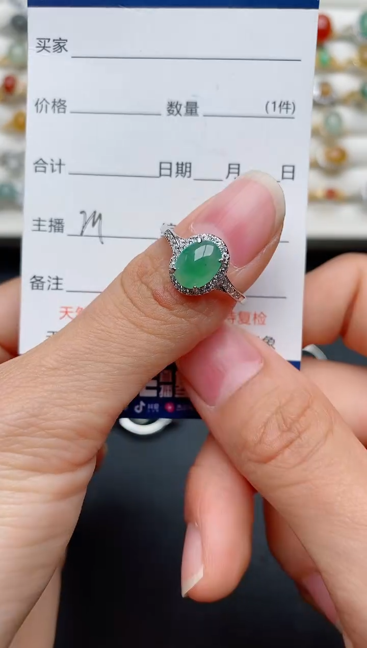 【闪购商品】翡翠戒指银S925镶嵌...........