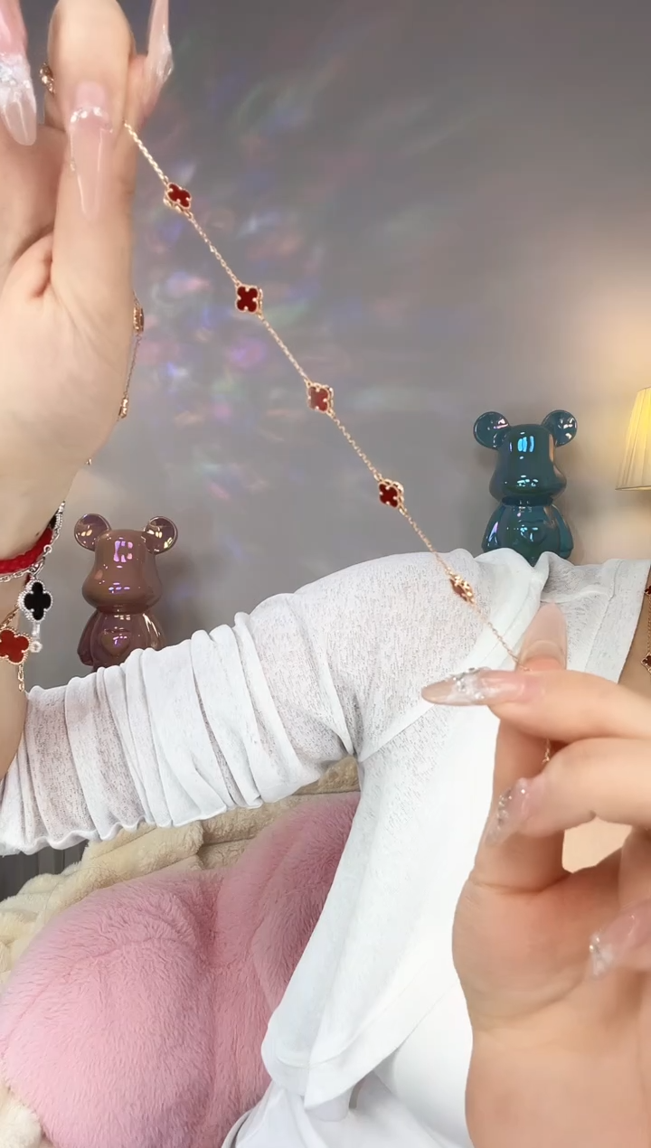 【闪购商品】玛瑙/玉髓手链18K金镶嵌手链