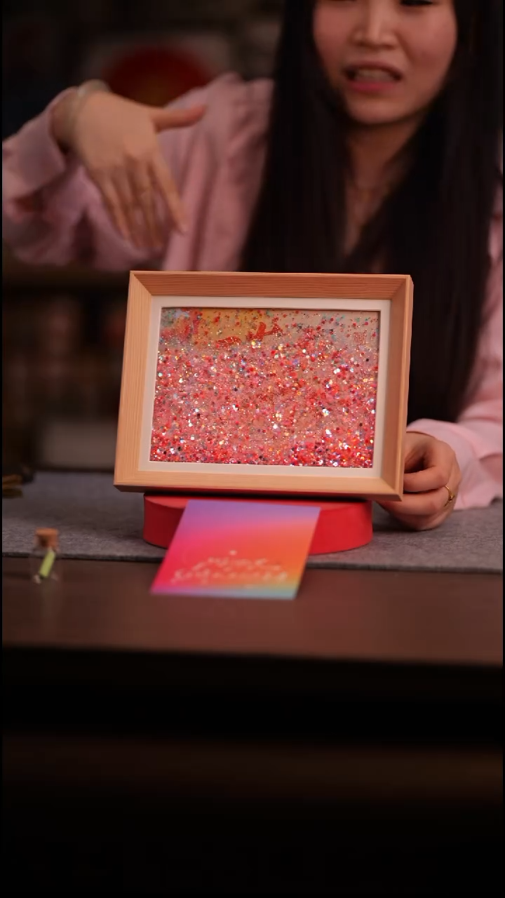 国画彩蛋-8寸 流沙 手写-一岁一礼