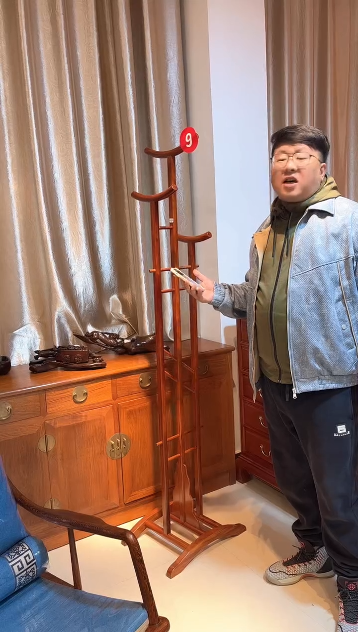 花梨木类成套家具国标红木大果紫檀衣帽架