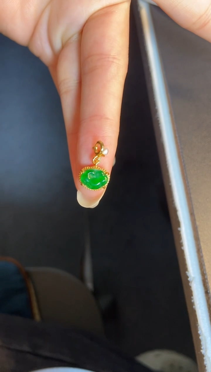 吊坠(不含链)银S925镶嵌翡翠1