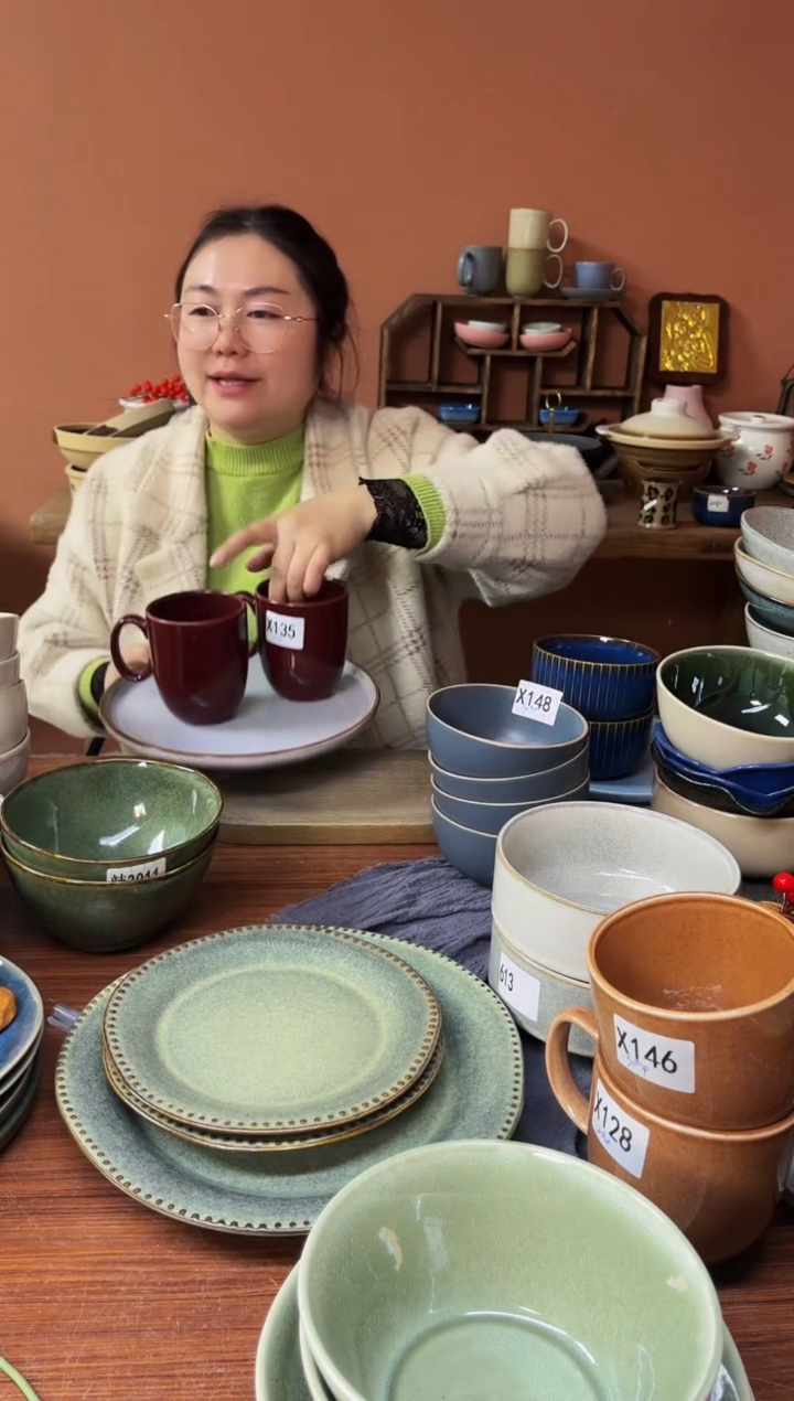 【闪购商品】碗X135 陶瓷杯子两件套