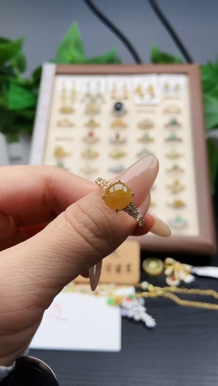 银S925镶嵌戒指翡翠12