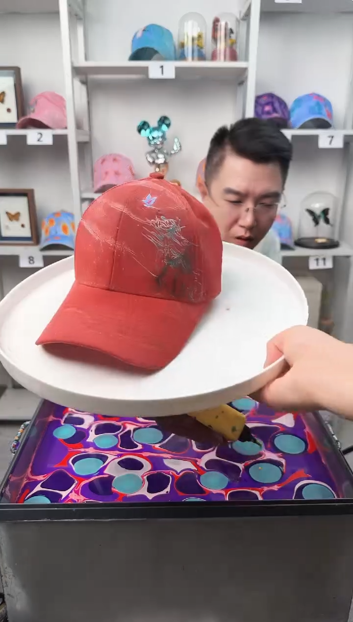 纯棉成人款国风款水拓帽