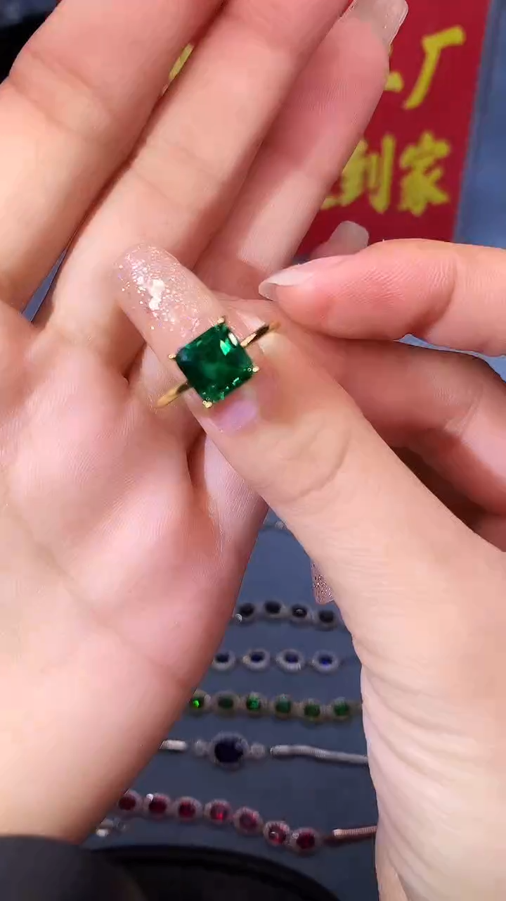 【闪购商品】透辉石戒指银S925镶嵌11111