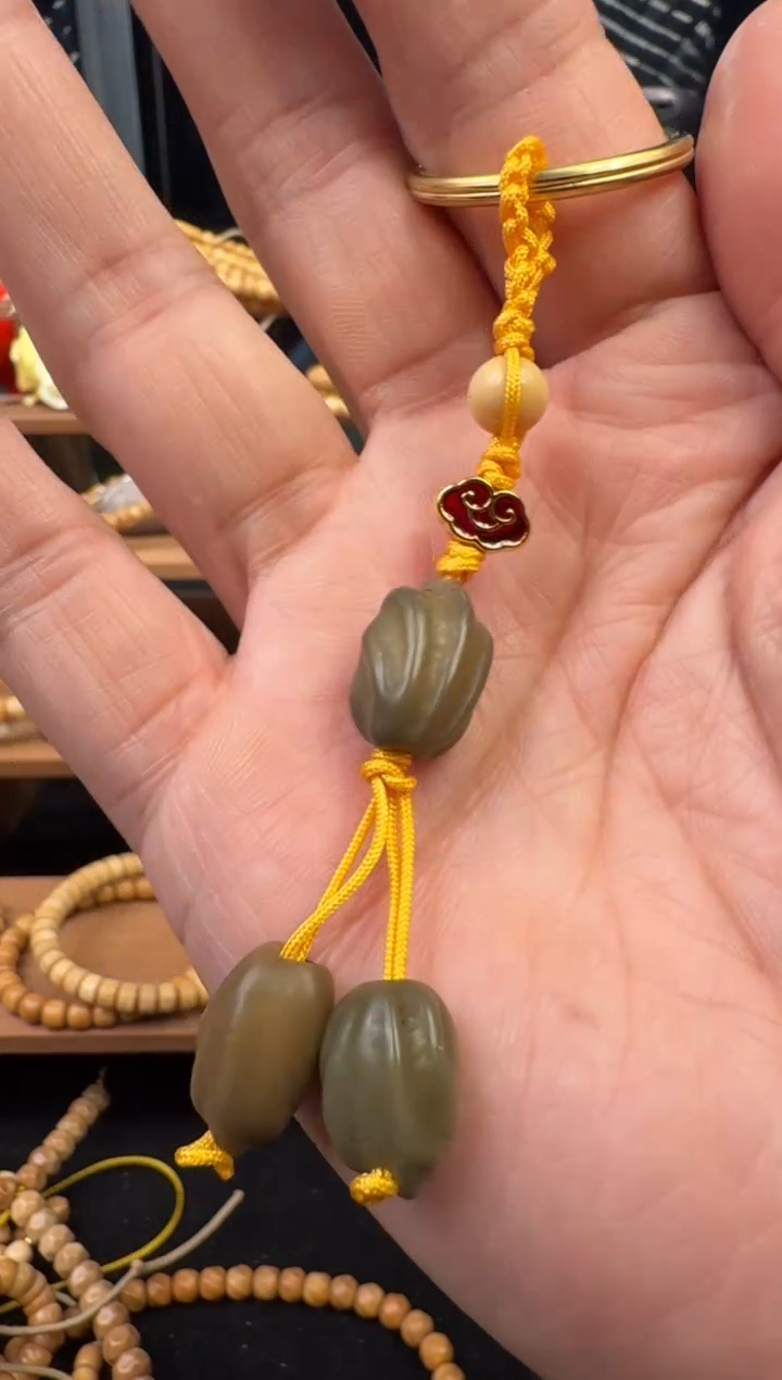 【闪购商品】菩提根/象牙果手串龙脊菩提挂件小青龙原籽3颗卡17